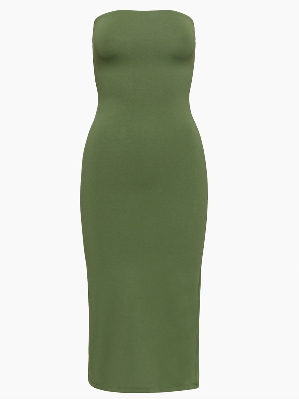 Aritzia Contour Midi Tube Dress in Olive Green